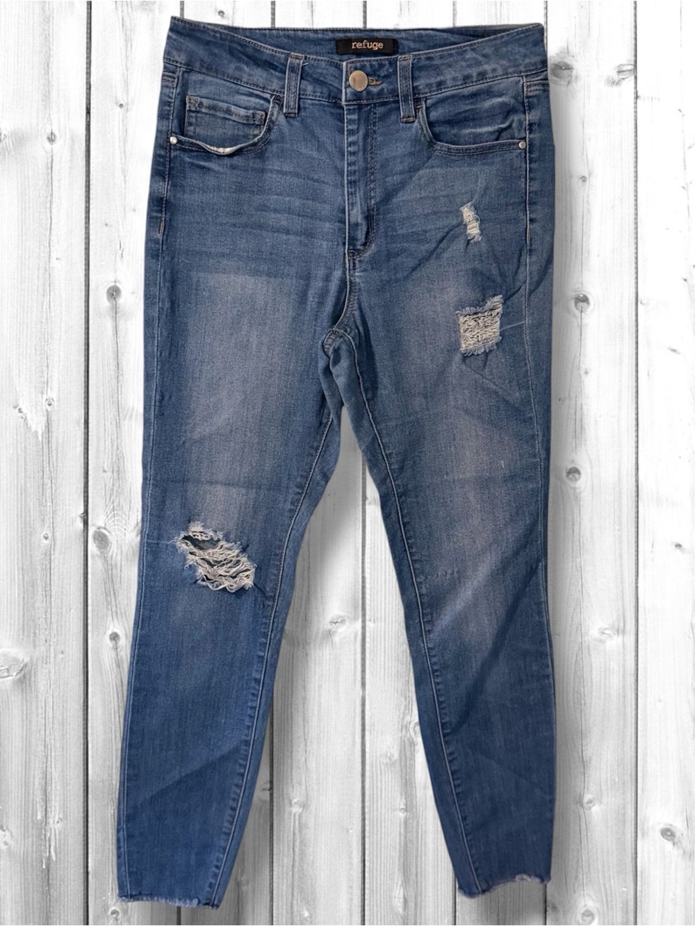 🌼refuge Distressed Skinny Jeans in Blue